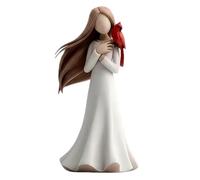 GETBSTOOP Estatua Conmemorativa de Amor y Serenidad del Cardenal, Figuras de Ángeles Cardenales en Resina Blanca con Pajarito Rojo, Regalo de Condolencia Pintado a Mano para Paz y Recuerdo