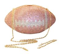 GETBSTOOP Monedero con Forma de balón de fútbol, Gran Capacidad, con Diamantes de imitación Brillantes, Bolso de Hombro Creativo y Elegante con Cadena para el Hombro, Bolso de Transporte m