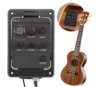 GETBSTOOP Pastilla de guitarra acústica Ecualizador de preamplificador de guitarra Ecualizador de guitarra acústica con batería Sintonizador digital Pastilla Accesorios de guitarra