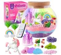 GETBSTOOP Regalos de terrario de Unicornio para niñas, luz de Unicornio de Bricolaje Luz con Control Remoto y Luces de Colores, artesanías para niños 4 5 6 7 8 9-12 años Regalo de niña