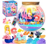 GETBSTOOP Regalos de terrario de Unicornio para niñas, luz de Unicornio de Bricolaje Luz con Control Remoto y Luces de Colores, artesanías para niños 4 5 6 7 8 9-12 años Regalo de niña