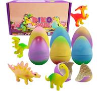 GETBSTOOP Set de 6 Huevos Arcoíris de Cría de Dinosaurios para Niños, Eclosionar y Crecer Embrión de Dinosaurio, Cestas de Pascua, Regalos de Cumpleaños para Niños y Niñas de 3 a 8 Años