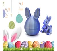 GETBSTOOP Set de Huevos de Pascua en 3D con Conejo en su Interior, Huevo Misterioso de Impresión 3D con Conejo Fidget, Huevos Sorpresa Prerellenados para Cazar Huevos, Decoración de Escritorio