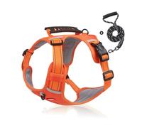Getchewie Chewie Cozy Harness, Getchewie Dog Harness, Cozy Dog arness, Adjustable Chewie ozy arness No Pull og Harn ss Without Restraint, Anti-Breakaway, Reflective At Night (Orange,S)