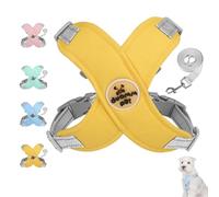 Getchewie - Chewie Cozy Harness, Getchewie Dog Harness, Reflective Adjustable Comfortable Pet Chest, for Small Medium Large Dogs, 100% Breathable&Comfortable Anti-Breakaway (Yellow)