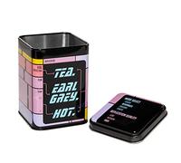 getDigital Tea Tin Tea. Earl Grey. Hot. - Caja-replicador con tapa y de metal para café, té u otras infusiones Con diseño futurista de replicador de Enterprise - 500 ml de capacidad