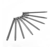 Getdoublerich 100 mm para destornillador Torx T8 para t10 para t15 para t20 para t25 T27 para t30 T40, vástago hexagonal de 6,35 mm de aleación de acero 60 HRC punta magnética para taladro eléctrico