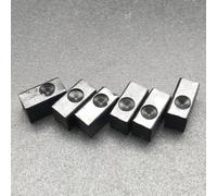 Getdoublerich 12 bloques de bloqueo de abrazadera de cuerda de trémolo para guitarra eléctrica Floyd Rose, piezas de repuesto de metal en color negro