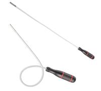 Getdoublerich 2 herramientas de recogida de resorte flexible, barra de succión flexible de 22 pulgadas con imán para reparación de automóviles, cabeza estrecha para recuperar pernos y tuercas de