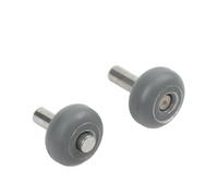 Getdoublerich 2 ruedas para aspiradora Tineco Floor 3 S3 Breeze para ifloor 3, piezas de repuesto de metal de plástico, 13,5 x 12 x 6 mm, color negro y plateado