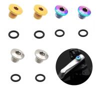 Getdoublerich 2 tornillos de purga M5 x 5 mm con juntas tóricas para palancas de freno integrales, piezas de repuesto ligeras a prueba de óxido