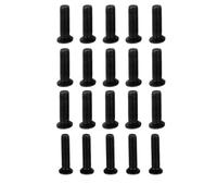 Getdoublerich 20 tornillos de rosca M5/M6 para mano izquierda de 22 mm y 25 mm para adaptador de portabrocas UNF, pernos de fijación de cabeza empotrada de acero de aleación de 10 grados, color negro
