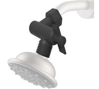 Getdoublerich Adaptador de extensión de cabezal de ducha de acero inoxidable, conector de codo de ángulo ajustable con ajuste estándar G1/2 para actualización de baño, cromado