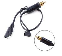 Getdoublerich Cable adaptador DIN a SAE para motocicleta BMW, para cable de cargador de batería Hella a SAE, 35 cm, 12-24 V, 10 A, color negro