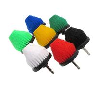 Getdoublerich Cepillo de taladro cónico de 2.5 pulgadas, limpiador eléctrico de nailon para limpieza de alfombras de azulejos de bañera, accesorio de vástago hexagonal