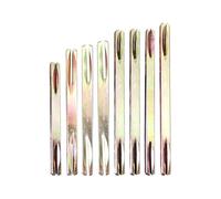 Getdoublerich Eje cuadrado de 85-130 mm, hierro galvanizado de 8 mm, pasador de fijación con pasadores de empuje con muescas para una fijación segura
