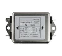 Getdoublerich Filtro de alimentación monofásico de doble sección CW4L2-20A-T, opciones 3A/10A/20A, supresión de ruido de 0-30 m, pérdida de inserción de 60 dB para equipos industriales