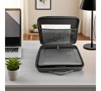 Getdoublerich Funda rígida de transporte para impresora Canon Pixma TR160/TR150/iP110, bolsa de almacenamiento de viaje a prueba de golpes con interior ajustable y bolsillo de malla, color negro
