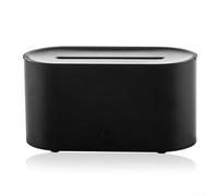 Getdoublerich Humidificador de llama de colores, difusor silencioso de aceites esenciales con luz LED de 7 colores y función de temporización, para crear un ambiente tranquilo (negro)