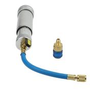 Getdoublerich Inyector de tinte HVAC, herramienta de aceite con conector SAE de 1/4 para R134A R22 R12 R1234YF, dispositivo de detección de fugas UV de aire acondicionado