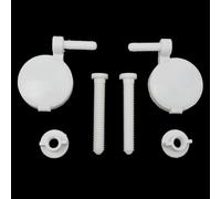 Getdoublerich Juego de 2 tornillos para inodoro, kit de accesorios de fijación de pernos de bisagra para cubierta de placa superior de expansión universal, herrajes resistentes