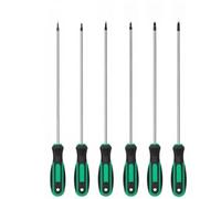 Getdoublerich Juego de destornilladores de estrella extendida, mango de goma de largo alcance de 420 mm para T10-T30, kit de 6 piezas para zonas de difícil acceso