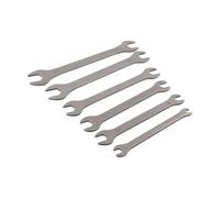 Getdoublerich Juego de llaves ultrafinas, 6 piezas de llaves de extremo abierto de perfil bajo de 3 mm, kit de herramientas de acero al carbono para reparación de motocicletas y automóviles
