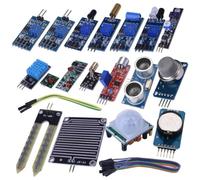 Getdoublerich Kit de módulo de sensor de 16 piezas para Arduino R3 para nano para mega2560 para Raspberry Pi, juego de aprendizaje electrónico con sensores de gas de llama