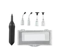 Getdoublerich Kit de pluma de succión al vacío con 4 puntas para eliminación de chips SMD IC, herramienta de desoldadura antiestática para reparación electrónica, cuerpo de goma de 90 mm