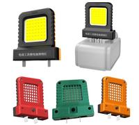 Getdoublerich Luz de trabajo LED de 14 W para batería de herramienta eléctrica de 20 V/21 V, linterna de camping con enchufe ajustable, linterna portátil compacta para trabajos al aire libre