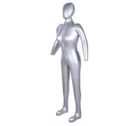 Getdoublerich Maniquí inflable de cuerpo entero femenino de 165 cm, forma de vestido de PVC con marco de exhibición para tienda