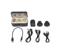 Getdoublerich Micrófono inalámbrico para DJI Action 5 Pro/4/3/2, Pocket 3, para osmo 360, sistema de micrófono ABS compacto con audio claro, negro