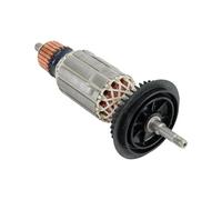 Getdoublerich Motor de alambre de cobre de 220 V para anclaje de rotor para amoladora angular GWS6-100, pieza de repuesto de armadura de metal de 160 mm para reparación de herramientas eléctricas