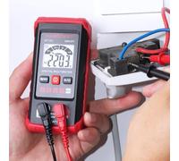 Getdoublerich Multímetro digital de 2000 cuentas con detección NCV, probador de voltaje CA/CC de rango automático, retroiluminación LCD y linterna LED para reparación eléctrica del hogar