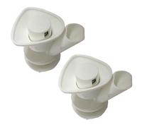 Getdoublerich Paquete de 2 espigas de botón para enfriador de agua, repuesto de grifo de plástico blanco para agujero de 15-22 mm, tanque dispensador de bebidas de picnic de 2 a 10 galones