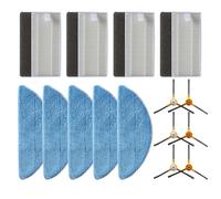 Getdoublerich Piezas de repuesto para robot aspirador Tesvor M2, filtro de cepillo lateral principal y kit de repuesto de paño de fregona, accesorios de limpieza de alta eficiencia
