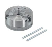 Getdoublerich Portabrocas de torno autocentrante de 3 mordazas, juego de mandril manual de aleación de zinc para carpintería con herramientas, alto rango de sujeción de 12-65 mm para tornos MINI