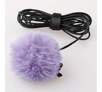 Getdoublerich Protector de parabrisas de doble capa para micrófono de 5 a 10 mm, cubierta sintética contra el viento que reduce el ruido hasta 40 dB para grabación al aire libre, color negro