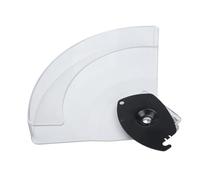 Getdoublerich Protector transparente de repuesto para máquina de aluminio de sierra 255, cubierta de seguridad eléctrica para sierra ingletadora con marco de metal, protector de plástico negro y