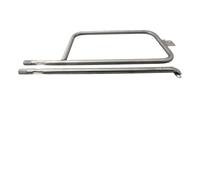 Getdoublerich Quemador de tubo de acero inoxidable 304 para parrilla de gas Weber Q300 Q320 Q3000 Q3200, piezas de repuesto de 56 cm con pernos, juego de quemador curvado y recto