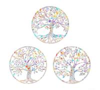 Getdoublerich Reflectante para decoración de ventana de árbol arcoíris que protege contra los rayos UV mientras mejora la estética