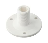Getdoublerich Soporte de base de antena de nailon de 25 mm con rosca macho, soporte de antena marina blanco para veleros y barcos de remo, ajuste seguro