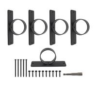 Getdoublerich Soportes de valla de cuerda, anillo de anclaje de batalla de acero inoxidable 304, soporte de fijación de alambre para barandilla de jardín al aire libre