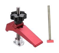 Getdoublerich T-Track - Abrazadera de sujeción para banco de trabajo, mesa de trabajo para carpintería, fijación para inglete de enrutador, herramienta profesional