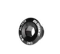 Getdoublerich Tapa de rosca de aleación de aluminio M20 para bicicletas de carretera y montaña, repuesto de perno central BB mecanizado CNC, hexagonal de 10 mm, plateado