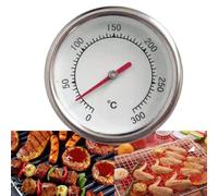 Getdoublerich Termómetro de horno de acero inoxidable con esfera grande, medidor de temperatura rápido y preciso para hornear, asar a la parrilla, estufa, cocina, 43 mm
