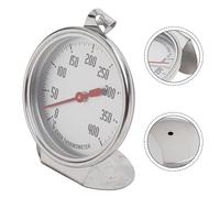 Getdoublerich Termómetro de horno de acero inoxidable de 0 a 400 °C, medidor grande de temperatura de cocina con gancho y soporte para hornear, asar y hornos de pizza