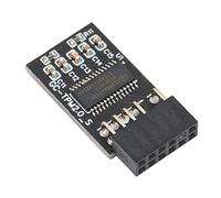 Getdoublerich TPM 2.0 Módulo de seguridad de 12 pines para cabecera Spi para placas base AMD B550 B450 B460, chip de cifrado de interfaz LPC para Windows 11 PC, negro