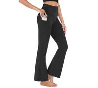 Getervb Pantalones Campana Mujer de Yoga Cintura Alta Pantalones Deportivos Push Up Pantalones Acampanados Flared Opacos Mallas Casual Danza Fitness