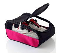 Getfitsoo Bolsa para Zapatos de Golf, Rosa para Zapatos de Golf, para Mujer, con Cremallera, para Exteriores, con ventilación, para Zapatos Deportivos, Bolsas de Viaje (Rosa)